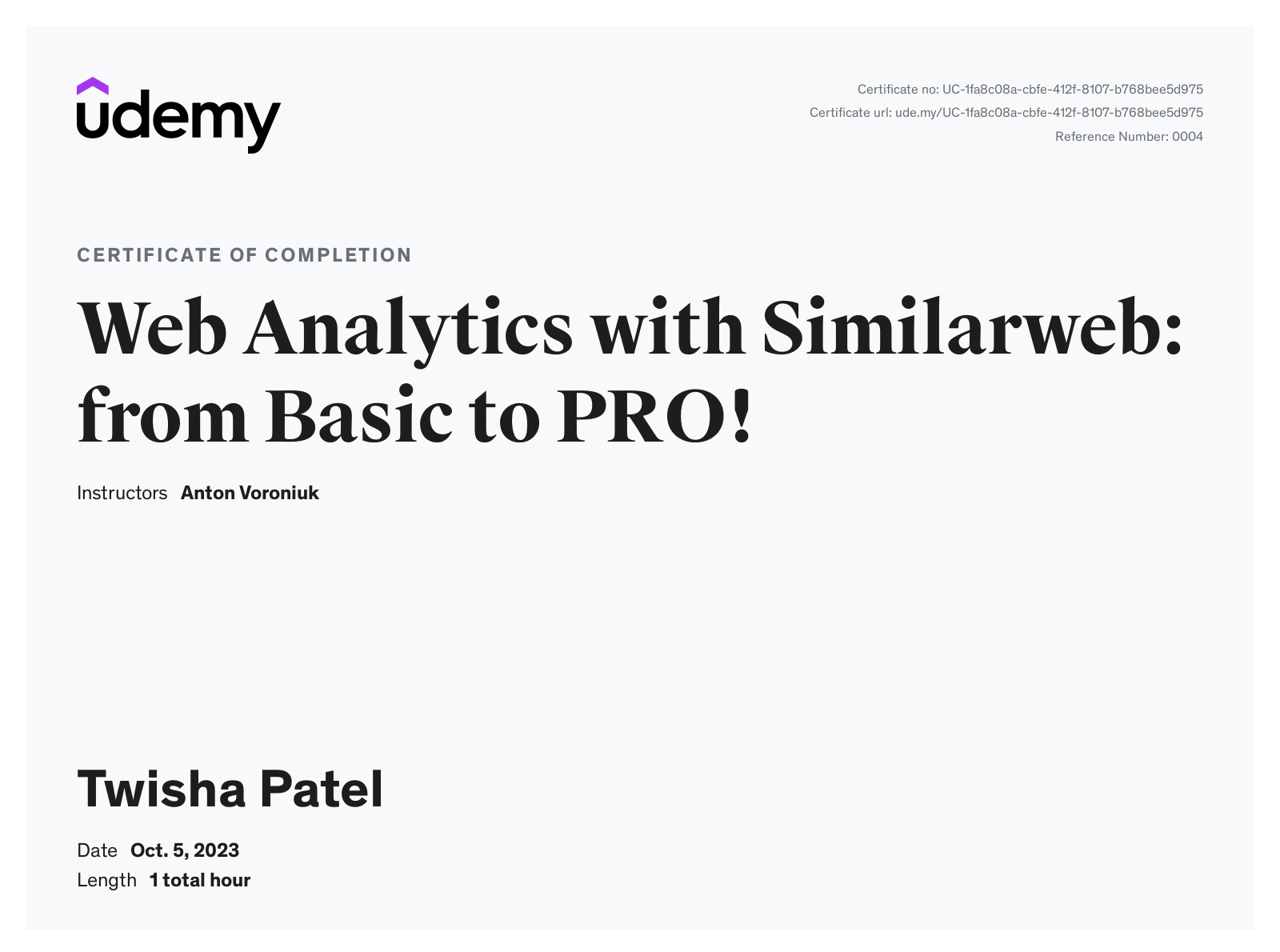 Twisha patel portfolio website