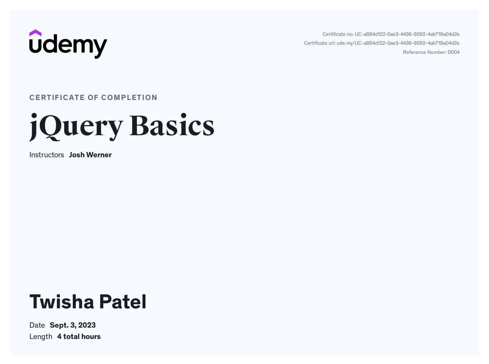 Twisha patel portfolio website